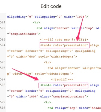 code that includes "role="presentation" "