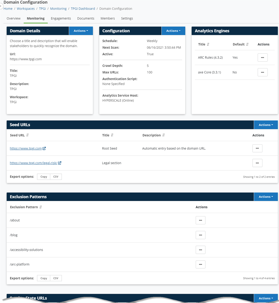 ARC Domain home page