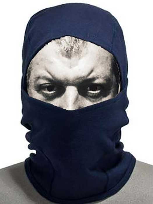 Steve Faulkner wearing a dark blue balaclava.