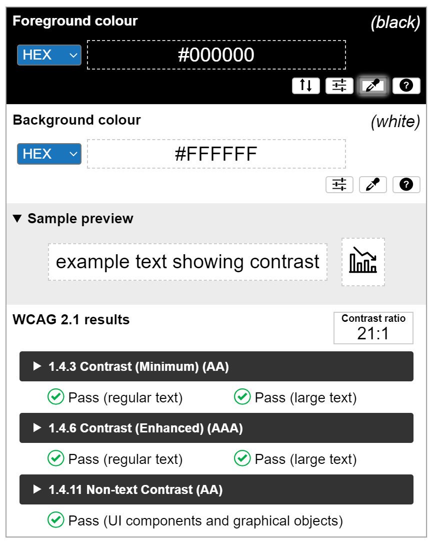 Color Contrast Checker Tpgi