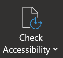 PowerPoint's Check Accessibility button