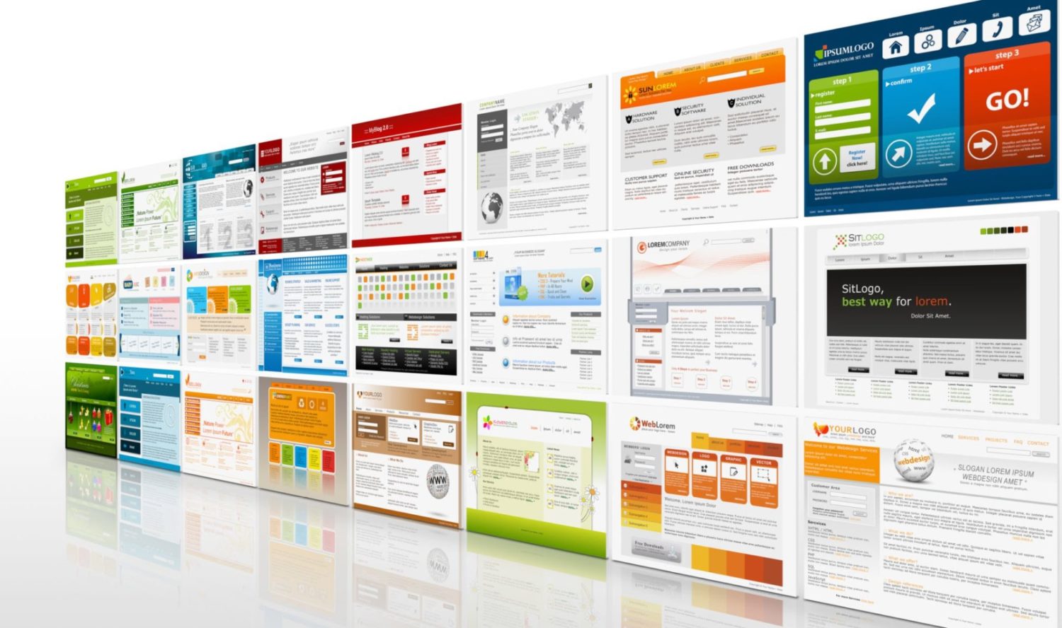 website templates used by many small businesses