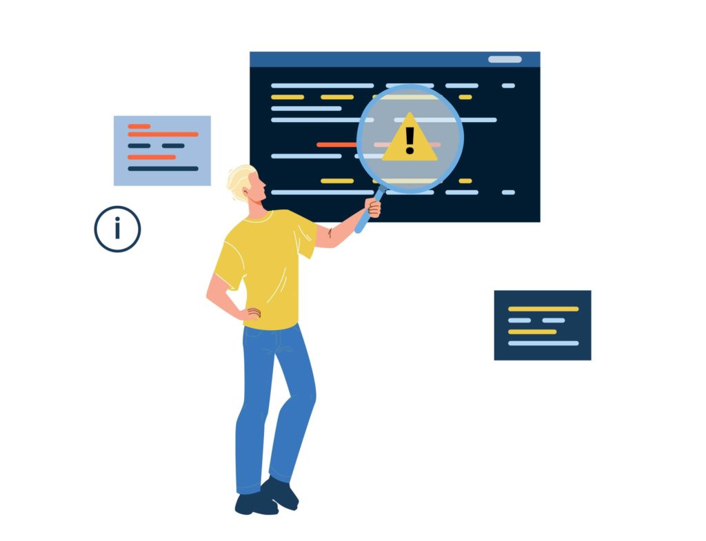 illustration displaying how automated monitoring for accessibility errors works