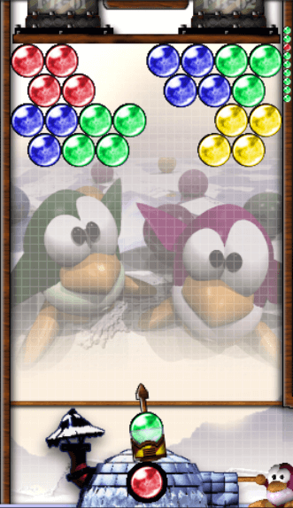 A series of circles distinguished only by colour at the top of the screen, with a launcher that adds more circles at the bottom, also only distinguishing them by colour.