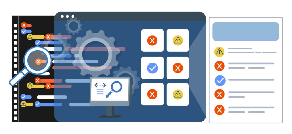 illustration showing how ARC software detects website issues