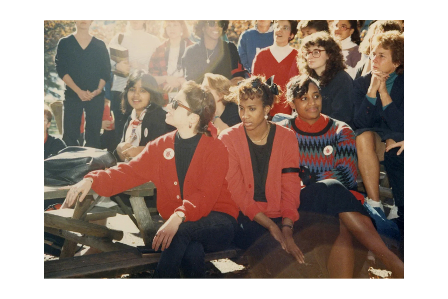 College students protesting against apartheid