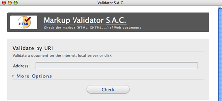 screenshot of the Validator SAC interface