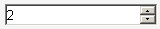 A text box with small up/down buttons on the right side.